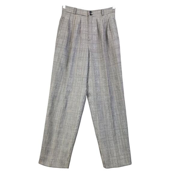 Alanni by Donnybrook Womens Plaid Wool Trouser Pants Size 12 Career Academia 90s - Picture 1 of 11